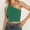 Green, variant on Jerdar Women One Shoulder Going Out Hot Girl Tank Top Double Lined Ruched Sleeveless Y2k Cute Summer Top L