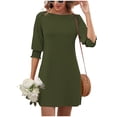 thumbnail image 2 of Sexy Vestidos Cortos de Verano para las Mujeres 2025 Manga Corta Vestido de Línea a con Bolsillos, Playa Casual Primavera Y Verano, 2 of 9