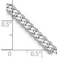 thumbnail image 3 of Solid 14K White Gold 4.1mm Flat Beveled Curb with Lobster Lock Bracelet - 7", 3 of 6