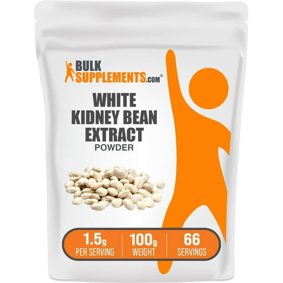 BulkSupplements White Kidney Bean Extract Powder - 1.5g per Serving - 100 Grams (3.5 oz) - 67 Servings