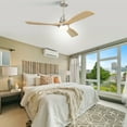 thumbnail image 4 of Sofucor 52" Ceiling Fan with Light and Remote, 3 Reversible Burlywood Blades, Nickel Finish", 4 of 11