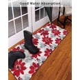 thumbnail image 3 of Red Floral Front Door Mat Vintage Flowers Welcome Doormat Indoor Outdoor Entrance Floor Mat Non-Slip Washable Runner Rug for Front Porch Decor 20x47 Inch, 3 of 6