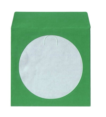 Pack of 2000 Flap White USDISC Paper Sleeves 100g Window 