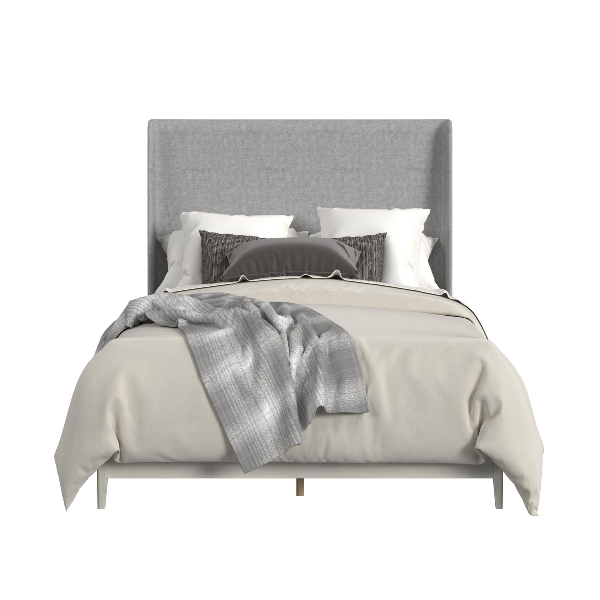 Picket House Furnishings Clare Full UPH Bed with Grey Fabric in Almond