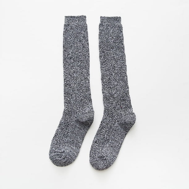 Calcetines gruesos hasta la rodilla a media pantorrilla de otoño e invierno a prueba de frío, calcetines de pantorrilla engrosados para mujeres y hombres de estilo europeo y americano