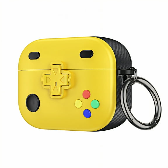 GJX Case for Airpod,Formed Plastic Case for 3Rd Generation Airpod,Scratch Hard Case for Airpods 3,Yellow,2.8"x2.6"
