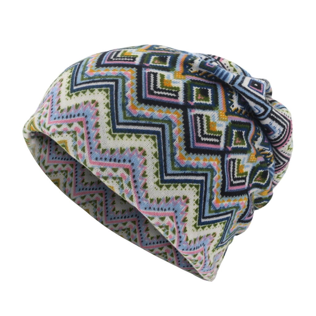 Gzaac Women Diamond Print Scarf Beanie 
