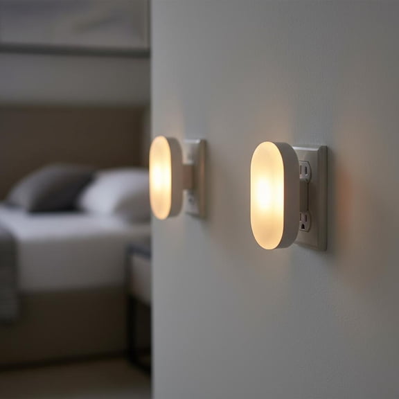 LOHASLED 2 Pack Amber Dimmable Night Light 2-Level Brightness