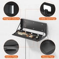 thumbnail image 6 of PUTORSEN Flip Down Keyboard Tray Wall-Mount - 24 Inch Computer Keyboard and Mouse Platform Tray, , Mouse Pad and Wrist Pad Included, Holds Up to 22 lbs, Black, 6 of 7