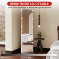 thumbnail image 3 of Light Bulb Floor Mirror - Full Body Standing Mirror with Adjustable LED Lighting, 63"X 20", Black, 3 of 9