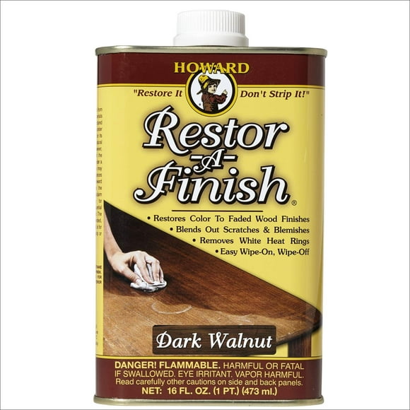 Howard Products RF6016 Restor-A-Finish, 16 oz, Dark Walnut