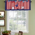 thumbnail image 4 of 2 Pack Valances for Windows, Independence Day Window Valances for Living Room/Bedroom/Bathroom, American Flag Patriotic Star Red Striped Light Filtering Kitchen Curtain Valance 42"W x18" L, 4 of 9