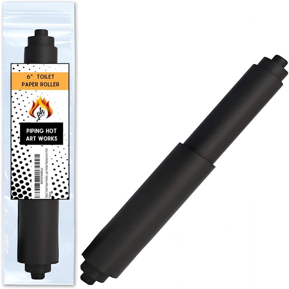 BPPEG Black Toilet Paper Holder Spring Rod | Toilet Paper Roller Replacement | 6 Inch Toilet Paper Holder Replacement Rod | Durable Plastic Spindle-Fits All Standard Tissue Rolls