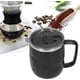 thumbnail image 4 of Taza de café de acero inoxidable de 14 onzas, taza aislada, vasos de vacío de doble pared con tapa deslizante, para café, té, negro, 4 of 5