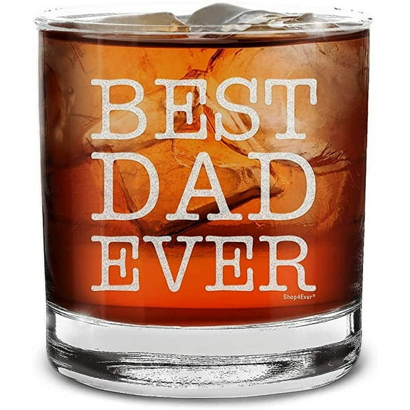 Shop4ever Best Dad Ever Engraved Whiskey Glass Father's Day Gift for Dad (11oz.)
