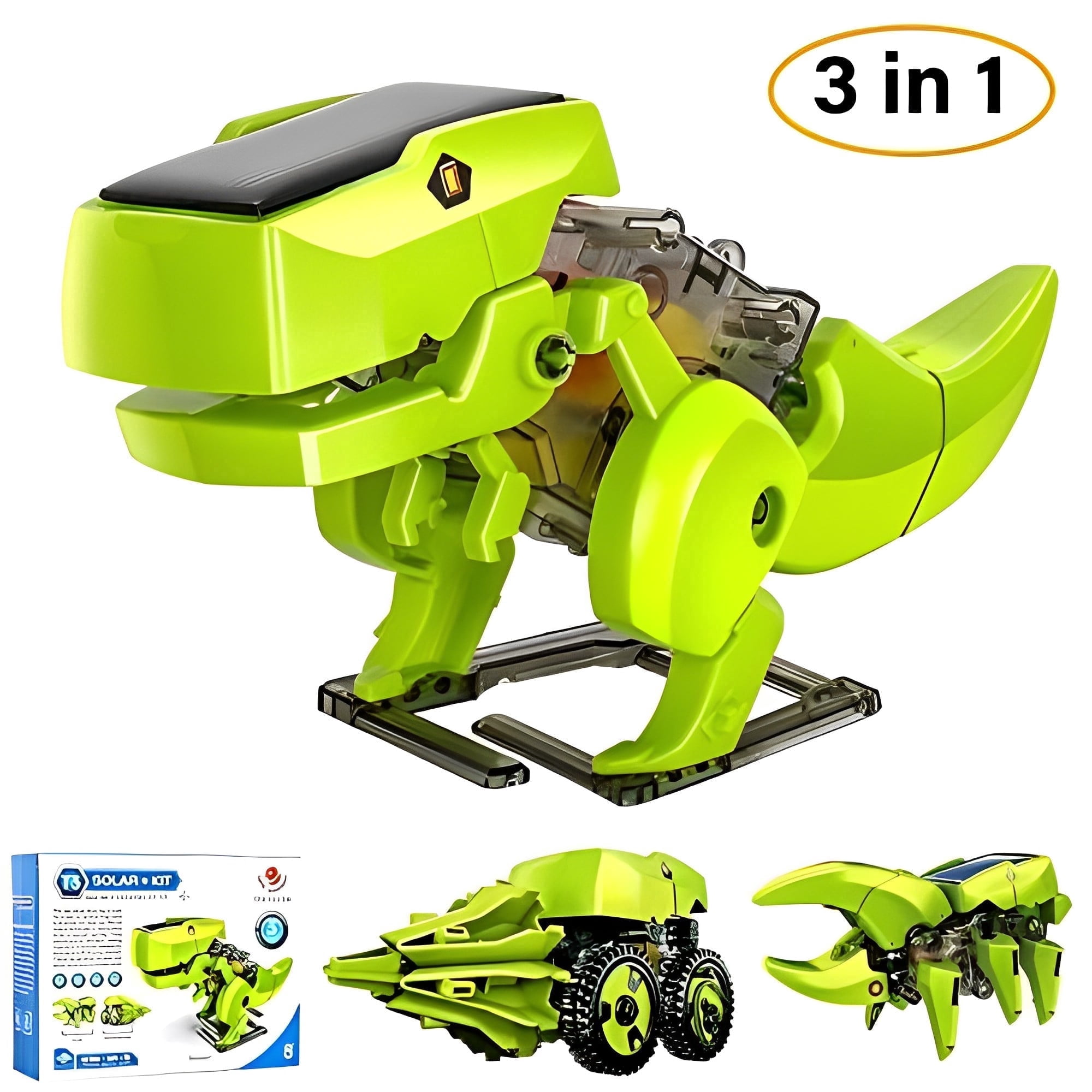 Carsky STEM Solar Robot Toys for Kids,3 in 1 DIY Building Dinosaurs Toys Educational Science Kits Gift for 8-12 Year Old Boys Girls