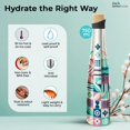 thumbnail image 3 of Bliss Series Insulated Water Bottle 750ml With Cork Cap, Multicolor | Water Bottle For Office - Steel Water Bottles For Kids | Hot & Cold Water Bottle | Aesthetic Water Bottle, 3 of 5