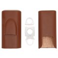 thumbnail image 2 of Cigar Humidor Box, Brown Hold 3  Cedar Wood Liner Portable PU Leather Cigar Humidor  For Travel, 2 of 8