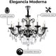 thumbnail image 2 of Lámpara de techo moderna, Lámparas de cristal de 6 luces, Adecuada para decoración de techo interior en sala de estar, Dormitorio, Cocina, Comedor (Negro), 2 of 9