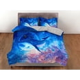 thumbnail image 3 of delfín ropa de cama funda nórdica, decoración rubor océano nariz de botella delfín juego de cama, 3 of 4