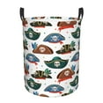 thumbnail image 1 of Balery Pirate Hats Cesta de ropa redonda con asas, impermeable, independiente, para ropa, juguetes, dormitorio y familia-Medium, 1 of 6