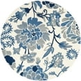 thumbnail image 4 of SAFAVIEH Martha Stewart Blue Field Floral Area Rug, Azurite, 6' x 6' Round, 4 of 5