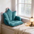 thumbnail image 6 of COM1950s Plush Chair Cushion With Backrest, Soft Seat Cushion for Office Chair, Integrated Back Support, Cozy Polyester Desk Chair Pad for Home and Study Use, 6 of 7