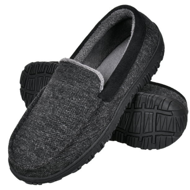 NCCB Slippers for Men Men's Moccasin Slipper House Shoes with Indoor ...