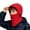 Red, variant on Kid Winter Hat Scarf Set Boys Girls Knit Hood Hats Balaclava Beanie Hat Warm Lining Scarf Skull Cap