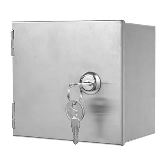 Outdoor Electrical Box Weatherproof Enclosure Stainless Steel Heavy Duty Lockable Design for Type 86 Home and Garage Use