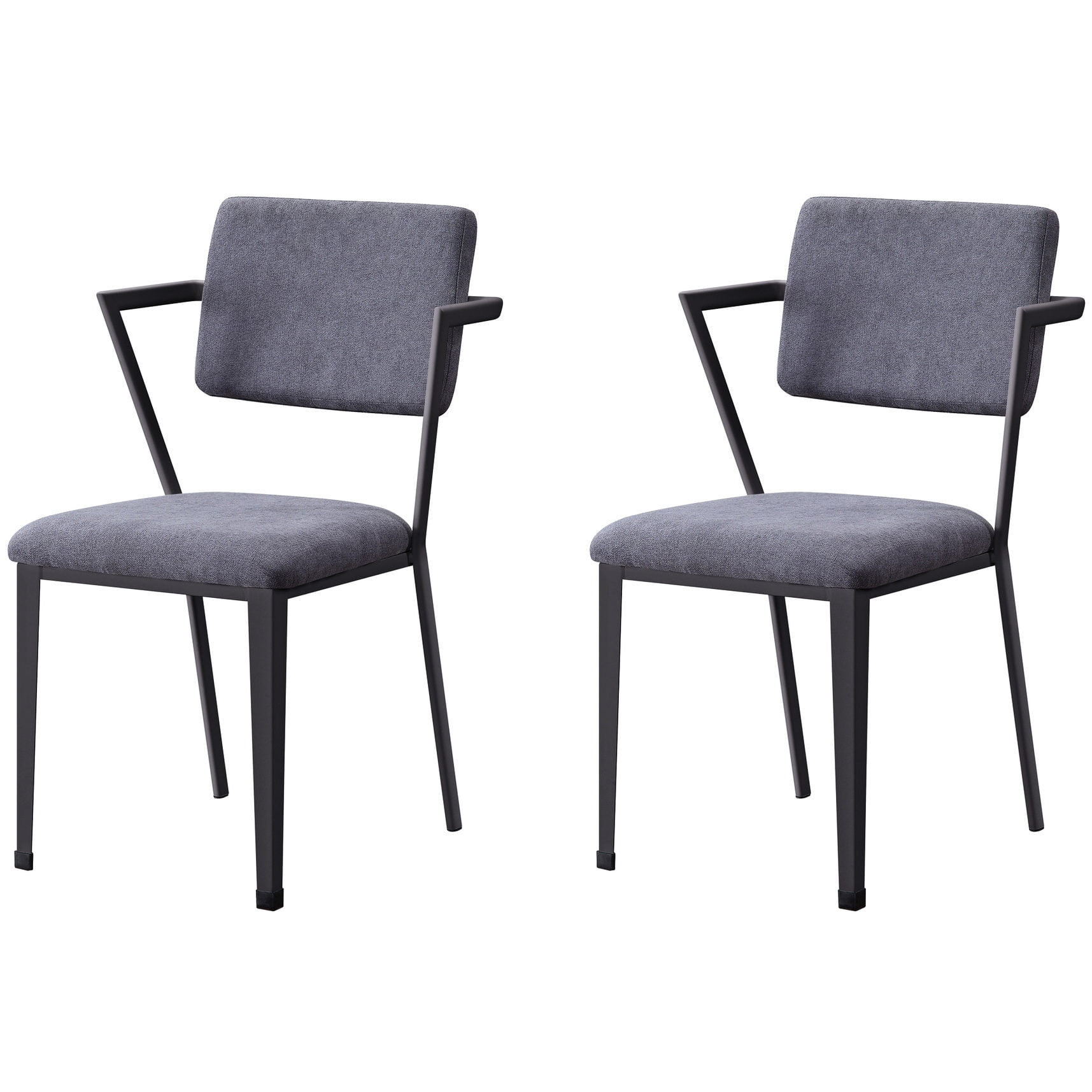 open back grey fabric chairs product