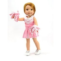 Light Pink Cheerleader -Compatible with 14 Inch Wellie Wisher Dolls | 14 Inch Doll Clothing