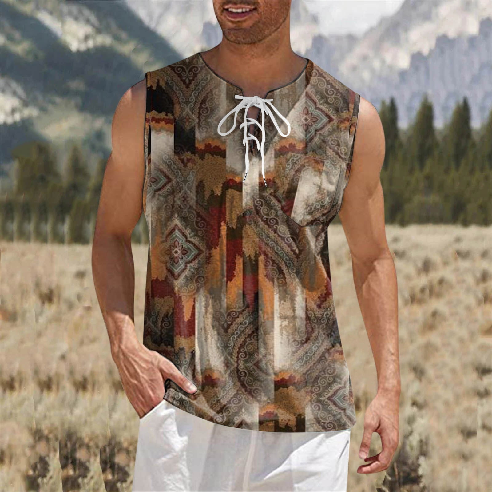 JHLZHS Tank Tops Men Tall Size Summer Men s Corns Sleeveless Chouxiangma 3D Retro Vest Tank Tops for Men 2024 Built in Bra Tank Tops Men Cotton Blend
