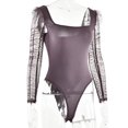 thumbnail image 4 of Mamelucos Ladies Bodycon Playsuits Sexy Style Mesh Jumpsuit Traje de baño (Marrón S) Kuymtek Marrón T S para Mujer, 4 of 8