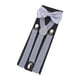 thumbnail image 3 of Tirantes para hombre, conjunto de pajarita, tirantes ajustables en forma de Y con Clips, banda elástica, pantalones, tirantes para fiesta de vestido gris, 3 of 9
