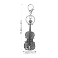 thumbnail image 2 of GOOHOCHY 2 llaveros pequeños de violín con brillantes diamantes de imitación, instrumento musical en miniatura, para bolsos, carteras, mochilas, llavero., 2 of 8