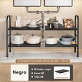 thumbnail image 3 of Hisemy Organizador Debajo del Fregadero,Organizador de Fregadero,Bandeja de Almacenamiento,Estante de Almacenamiento para Cocina, Despensa, Baño, Cajones y Alacena (Negro-8 Paneles), 3 of 16