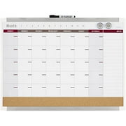 Quartet Magnetic Combination Dry Erase Calendar/cork Board, 17 X 23, White Steel Frame QRT79383 Includes one dry-erase