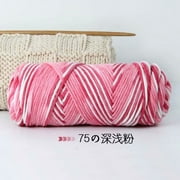 Namzi 200g Premium Soft Durable Yarn Acrylic & Wool Blend for Knitting, Crochet Projects, Ultra-Soft Craft Yarn,Multi pink