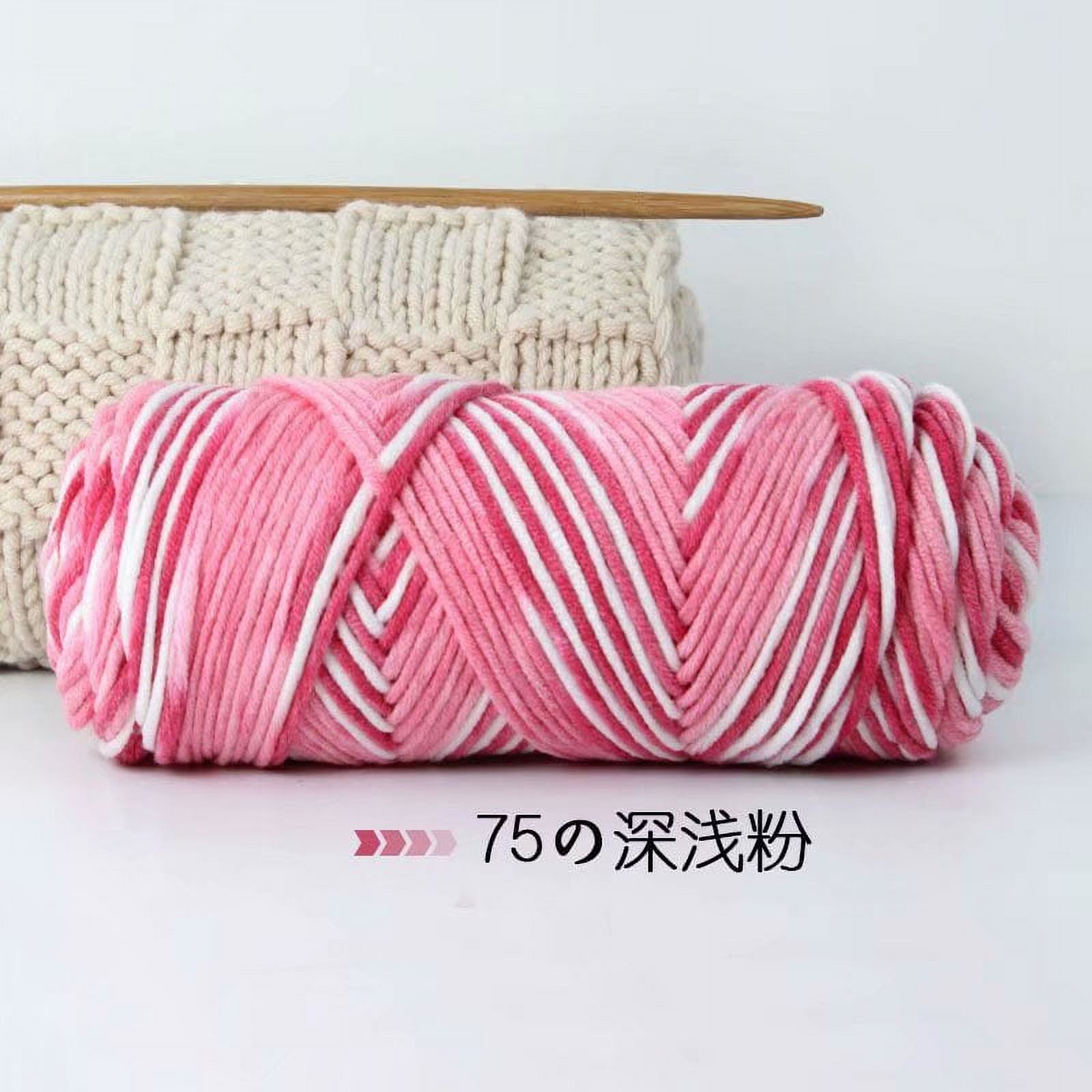 Namzi 100g Premium Soft Durable Yarn Acrylic & Wool Blend for Knitting, Crochet Projects, Ultra-Soft Craft Yarn,Multi pink
