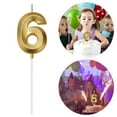 thumbnail image 4 of Birthday Number Candle 3D Shape Birthday Candle Decoration Birthday Cake Candle/ Birthday Number Candle 3D Shape Birthday Candle Decoration Birthday Cake Candle Tyrant Gold 1PC Number 6, 4 of 8