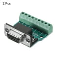 thumbnail image 3 of Uxcell 2pcs D-sub DB9 Connector Breakout Board 9 Pin 2 Row Female RS232 Serial Port Solderless Terminal Block Adapter, 3 of 7