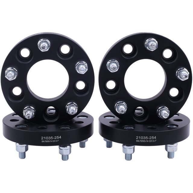 Vlaoschi Adaptadores De Rueda Forjados Negros De 5 X 4,75 A 5 X 5 De 1 Pulgada Con Pernos De 12 X 1,5 Compatibles Con Chevy Gmc 5 Lug 5 X 120,65 A 5 X 127 Adaptador Para Camaro Corvette Blazer El Cami