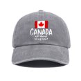 thumbnail image 4 of Canada Hat Maple Leaf Printed Mens Hats Vintage Washed Adjustable Baseball Cap for Men Women, 4 of 4