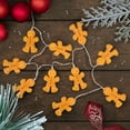 thumbnail image 2 of 10-Count Warm White LED Gingerbread Man Christmas Fairy Lights 4' Copper Wire, 2 of 3