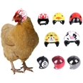 thumbnail image 1 of Casco para mascotas, casco para gallinas, gorro para mascotas, casco de juguete, casco para gallinas, disfraces y accesorios para gallinas, 8 piezas, 1 of 5