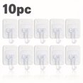 thumbnail image 4 of Ngheia 18PCS Adhesive Curtain Rod Holder, No Drilling Tension Rod Hooks for Shower & Bathroom, Strong Stick on Wall Support for Curtain Poles, 4 of 8