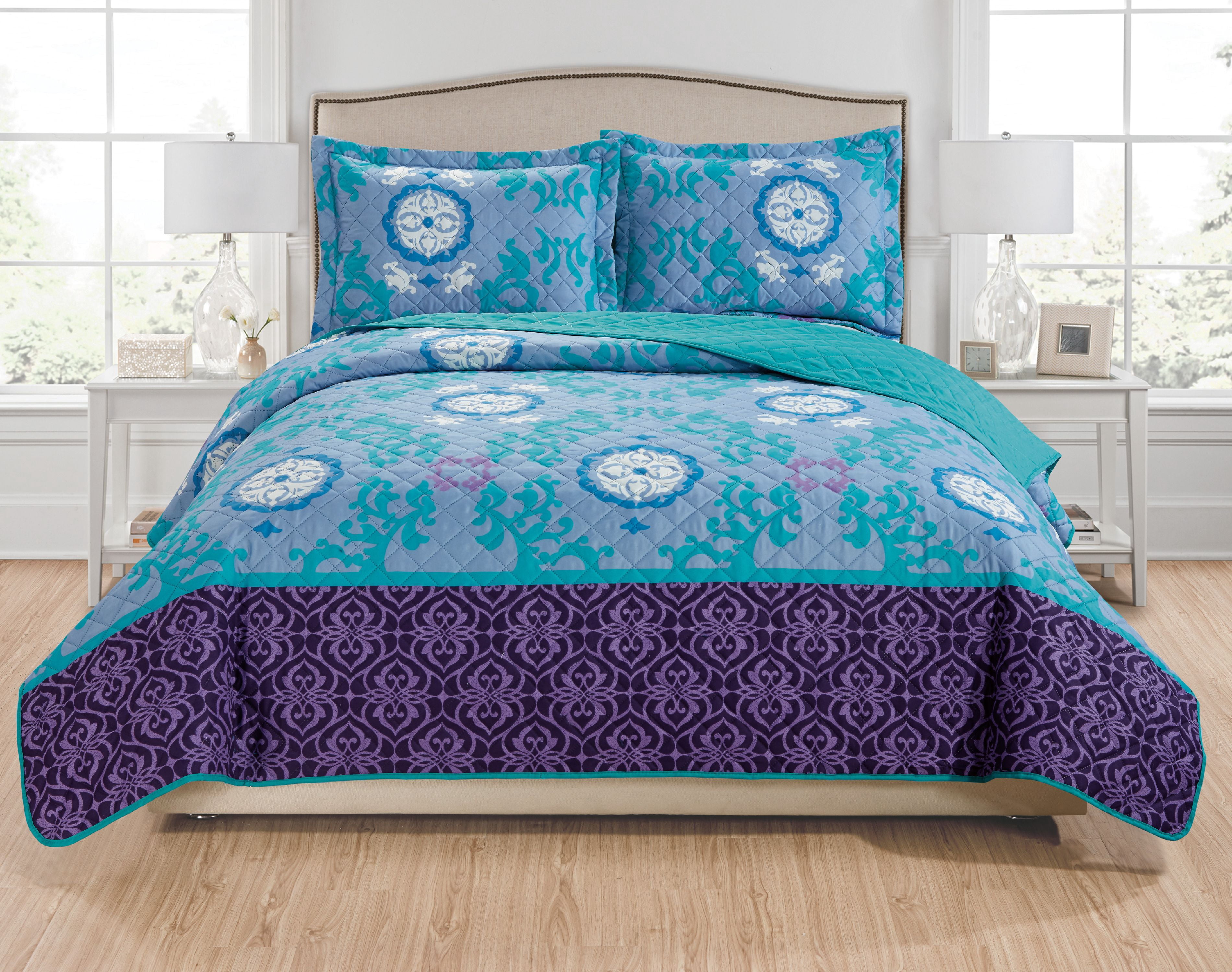 Anika 3 Piece Reversible Quilt Set King Walmart Walmart