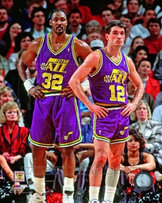 Karl Malone & John Stockton 1994 Action Sports Photo ...