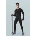 thumbnail image 4 of Alpinario Men's Long Sleeve Compression Shirt Quick Dry Athletic Baselayer for Running Training, Black, XL, 4 of 9